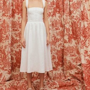 Reformation Tagliatelle Linen Dress